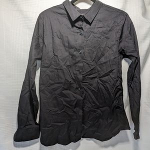 Wildfang Black Long Sleeve Button Up